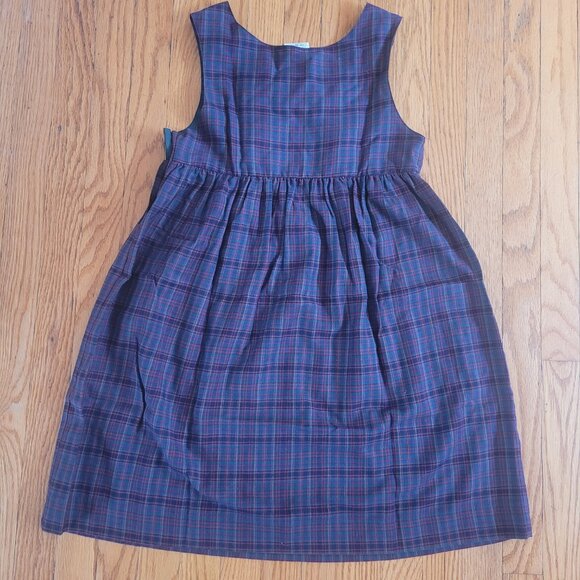 Vintage Laura Ashley Mother and Child Plaid Wool mix jumper dress EUC - Picture 2 of 5